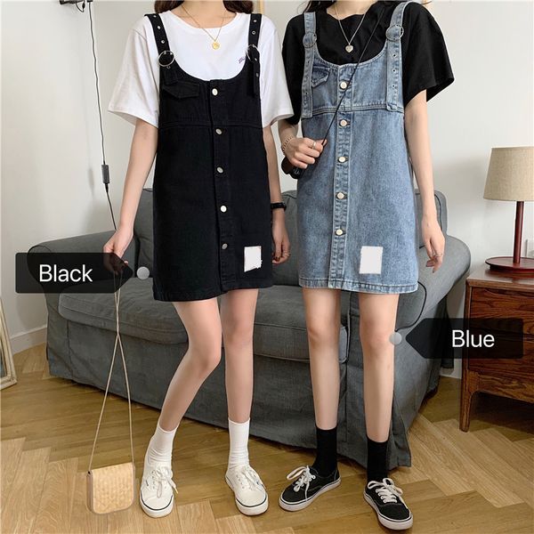 girl casual denim dresses letter pattern blue & black teenager mini skirt women pencil dresses japan style asian size, Black;gray
girl casual denim dresses letter pattern blue & black teenager mini skirt women pencil dresses japan style asian size, Black;gray