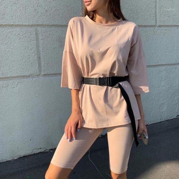 summer casual women two piece suit solid outfits with belt home loose sports tracksuits fashion leisure bicycle suit color match1, White
summer casual women two piece suit solid outfits with belt home loose sports tracksuits fashion leisure bicycle suit color match1, White