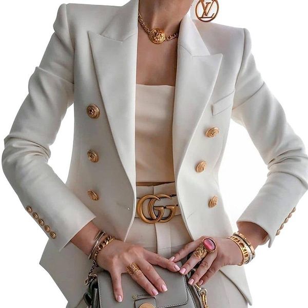 autumn slim blazer women short jackets female business double breasted blazers fashion office lady work lapel button black coats, White;black
autumn slim blazer women short jackets female business double breasted blazers fashion office lady work lapel button black coats, White;black