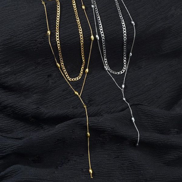y-shaped double-layer women's necklace glossy gold silver color stainless steel ladies pendant necklace jewelry anniversary gift
y-shaped double-layer women's necklace glossy gold silver color stainless steel ladies pendant necklace jewelry anniversary gift