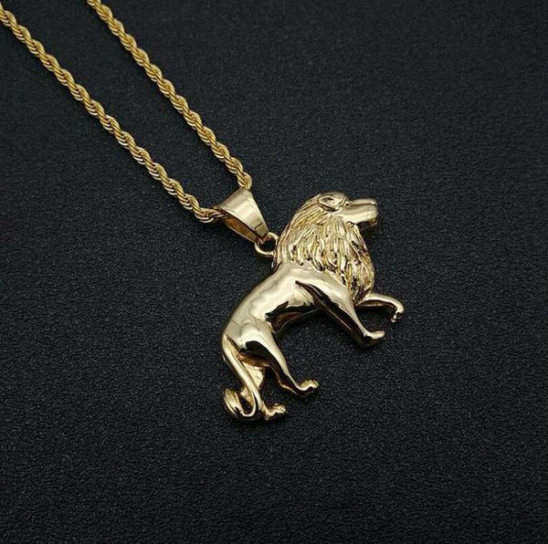 hip hop titanium steel african male lion head pendant for men golden luxury necklace chain fashion jewelry, Silver
hip hop titanium steel african male lion head pendant for men golden luxury necklace chain fashion jewelry, Silver