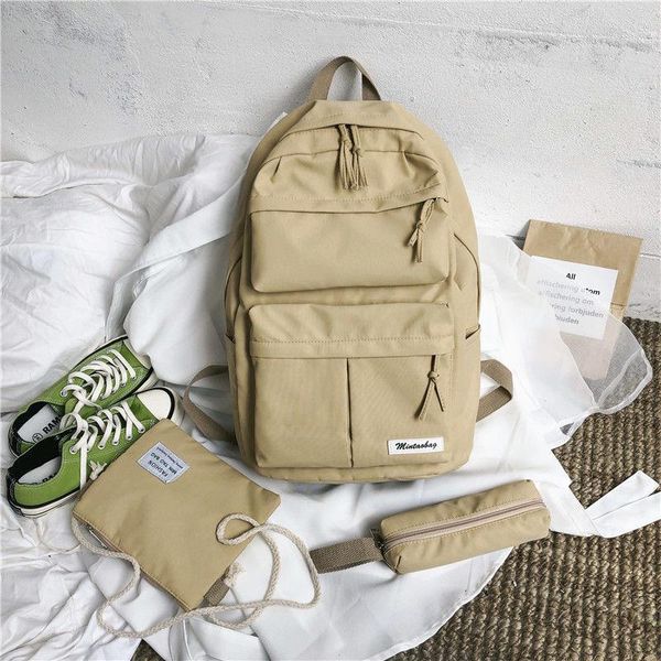 3 piece set women backpack teenage girls school bags middle high school bag oxford teen bookbag student bagpack khaki large new bbytsg
3 piece set women backpack teenage girls school bags middle high school bag oxford teen bookbag student bagpack khaki large new bbytsg