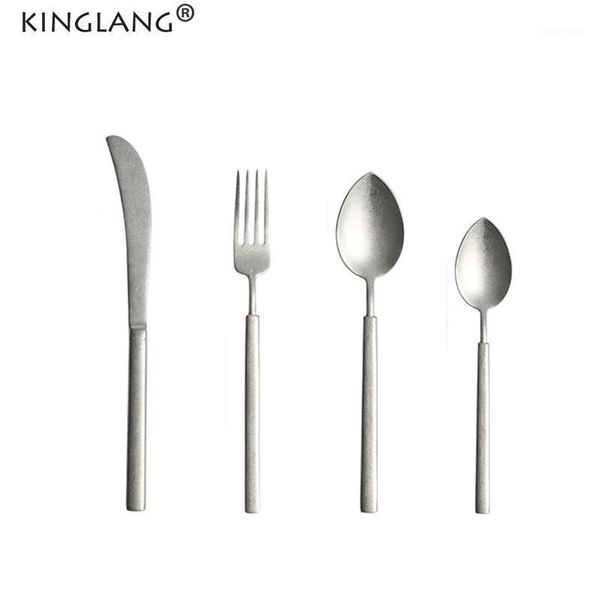 kinglang 4pcs/set flateware 304 stainless steel sliver vintage tableware dinner coffee spoon1
kinglang 4pcs/set flateware 304 stainless steel sliver vintage tableware dinner coffee spoon1