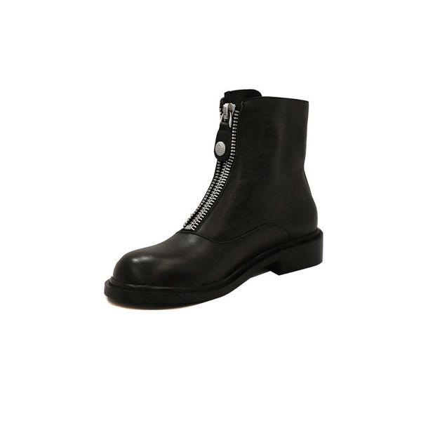 vintage genuine leather winter boots platform zipper fashion chunky heels pumps 2020 office lady basic shoes woman, Black
vintage genuine leather winter boots platform zipper fashion chunky heels pumps 2020 office lady basic shoes woman, Black