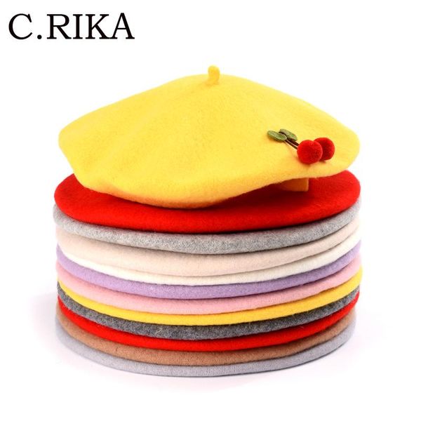 berets autumn winter 100% wool french hat children cherry beret women girls cute japanese handmade painter warm cap, Blue;gray
berets autumn winter 100% wool french hat children cherry beret women girls cute japanese handmade painter warm cap, Blue;gray