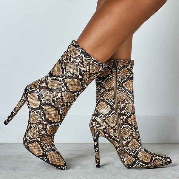 boots autumn winter pu leather women serpentine high heels pointed toe ladies shoes punk mid calf zapatos de mujer, Black
boots autumn winter pu leather women serpentine high heels pointed toe ladies shoes punk mid calf zapatos de mujer, Black