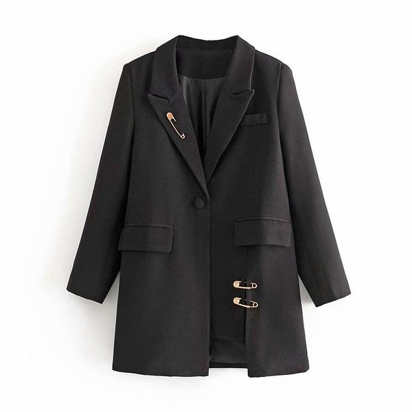 women's suits & blazers 2021 autumn women black solid button long sleeve notched neck fashion casual female clothes, White;black
women's suits & blazers 2021 autumn women black solid button long sleeve notched neck fashion casual female clothes, White;black