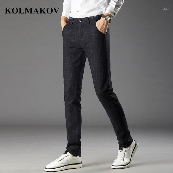 kolmakov men's clothing 2018 new mens pants slim classic long plaid trousers homme autumn man straight trousers male1, Black
kolmakov men's clothing 2018 new mens pants slim classic long plaid trousers homme autumn man straight trousers male1, Black