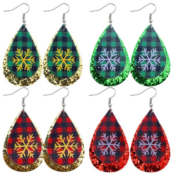 christmas plaid leather earrings snow double layer lightweight faux leather dangle earrings for women girls accessories, Silver
christmas plaid leather earrings snow double layer lightweight faux leather dangle earrings for women girls accessories, Silver
