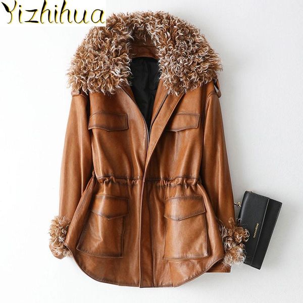 winter jacket real leather coat women lamb fur collar korean down jacket women genuine sheepskin coat veste femme my4752, Black
winter jacket real leather coat women lamb fur collar korean down jacket women genuine sheepskin coat veste femme my4752, Black