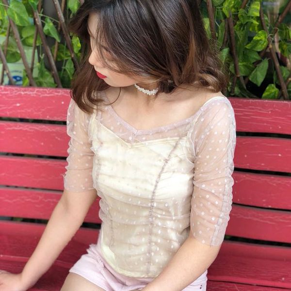 2020 summer shirtt-shirt shirt women's new hollowed out blouse perspective mesh bottomed wave dot pleated t-shirt qgehj, White
2020 summer shirtt-shirt shirt women's new hollowed out blouse perspective mesh bottomed wave dot pleated t-shirt qgehj, White