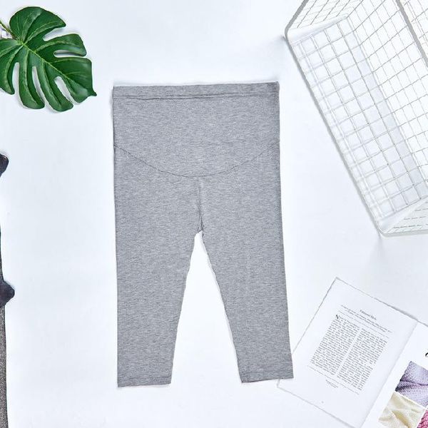 pregnant women pants summer versatile pregnant women leggings qmilch cropped leggings maternity pants adjustable, White