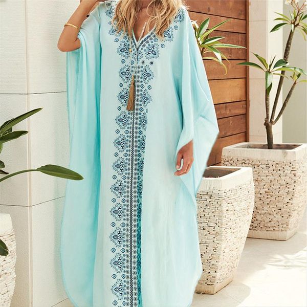 plus size women clothes 2020 summer cloak sleeve v neck symmetrical embroideried loose maxi dress oversized kaftan dress n576, Black;gray
plus size women clothes 2020 summer cloak sleeve v neck symmetrical embroideried loose maxi dress oversized kaftan dress n576, Black;gray