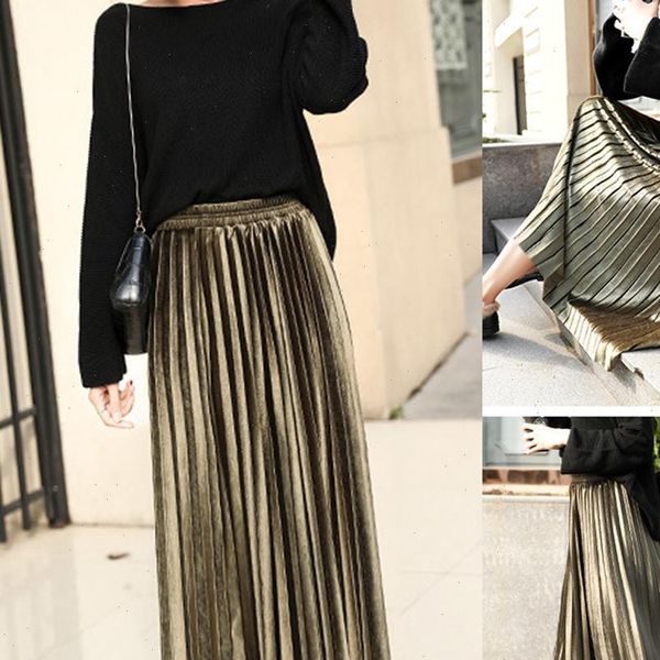 high waist velvet pleated skirt women winter vintage black skirt ladies 2020 long color maxi elascity casual party skirt
high waist velvet pleated skirt women winter vintage black skirt ladies 2020 long color maxi elascity casual party skirt