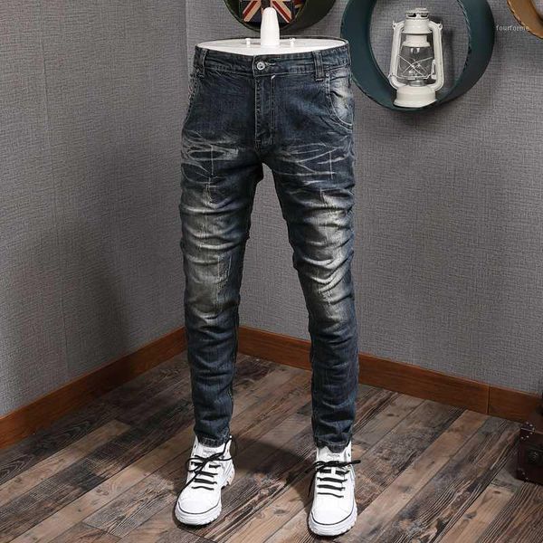 men's jeans italian style fashion men retro blue slim fit ripped casual denim pants vintage designer homme1
men's jeans italian style fashion men retro blue slim fit ripped casual denim pants vintage designer homme1