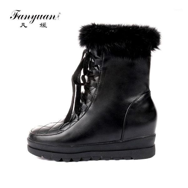 fanyuan warm platform winter boots cross-tied female mid-calf boots solid fur women shoes ladies height increasing snow1, Black
fanyuan warm platform winter boots cross-tied female mid-calf boots solid fur women shoes ladies height increasing snow1, Black