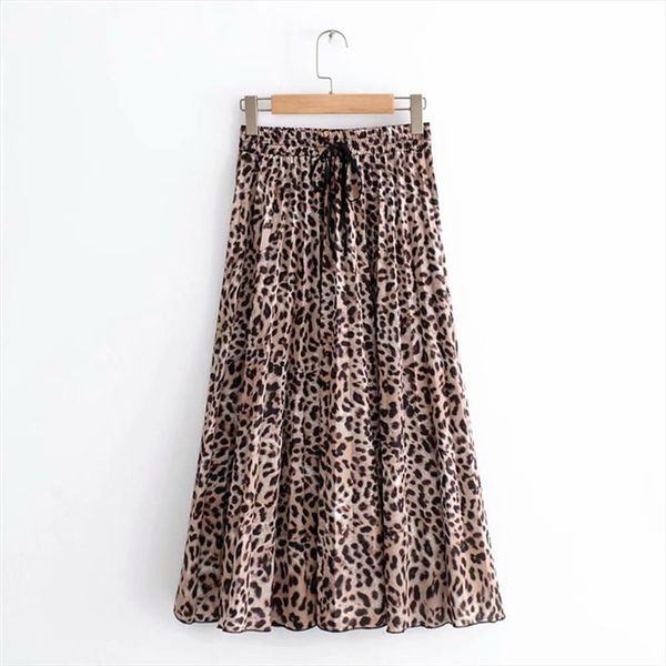 2020 new women vintage leopard print pleated midi skirt faldas mujer for ladies elastic waist sashes chic mid calf female skirts, Black
2020 new women vintage leopard print pleated midi skirt faldas mujer for ladies elastic waist sashes chic mid calf female skirts, Black