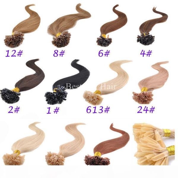 100g prebonded italian keratin nail tip u tip fusion indian remy human hair extensions 100strands 16"-24",any colors available, Black
100g prebonded italian keratin nail tip u tip fusion indian remy human hair extensions 100strands 16"-24",any colors available, Black