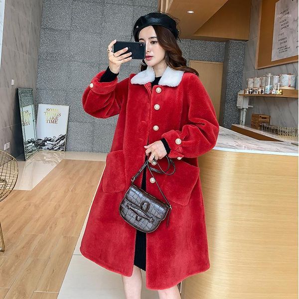 2020 winter new women fur coat sheep shearing overcoat cashmere fur coat women faux coats long red mx9011, Black
2020 winter new women fur coat sheep shearing overcoat cashmere fur coat women faux coats long red mx9011, Black