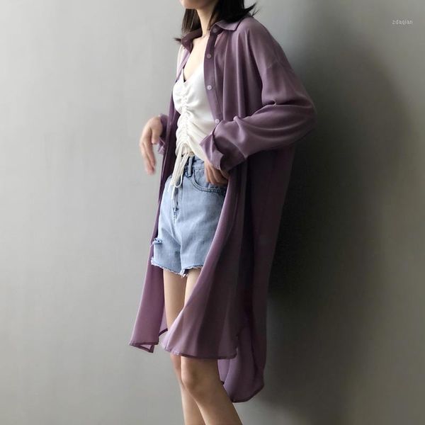 women's blouses & shirts 2021 summer korean style loose thin long sleeve women blusas femininas elegante see through white blouses1
women's blouses & shirts 2021 summer korean style loose thin long sleeve women blusas femininas elegante see through white blouses1