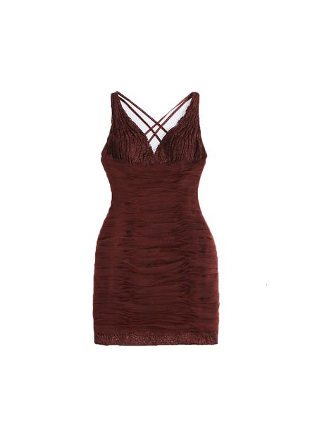 2021 the vintage palais origional dress complex brown production mesh lace plissado v-neck spaghetti girdle mini women's dresses c6s2, Black;gray
2021 the vintage palais origional dress complex brown production mesh lace plissado v-neck spaghetti girdle mini women's dresses c6s2, Black;gray