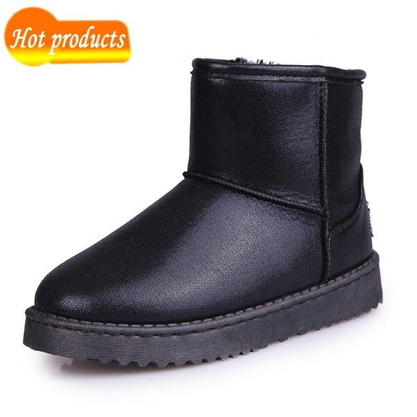 2021 the new classic female leather skin winter snow boots dwaterproof proof water cotton shoes woman slide into apartment b10x, Black
2021 the new classic female leather skin winter snow boots dwaterproof proof water cotton shoes woman slide into apartment b10x, Black