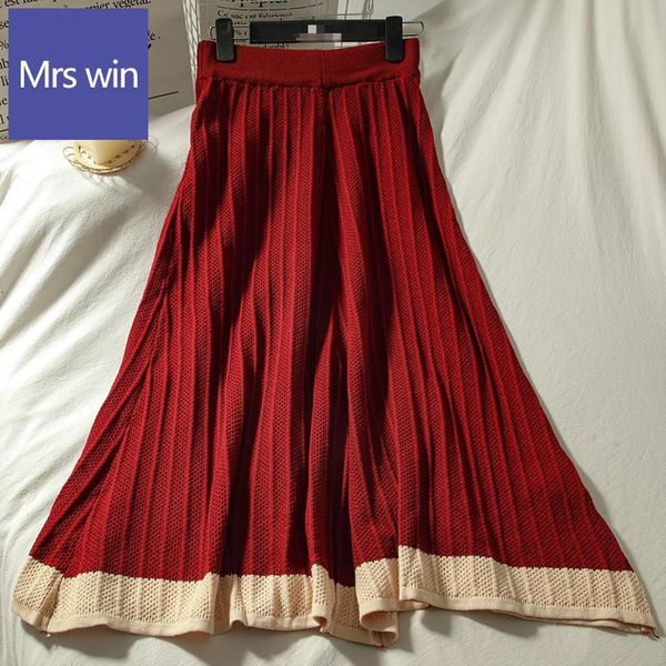 neploe elegant chic panelled stretch waist a-line skirt autumn new big swing skirts korean fashion mid-length knitted jupe 1h383, Black
neploe elegant chic panelled stretch waist a-line skirt autumn new big swing skirts korean fashion mid-length knitted jupe 1h383, Black