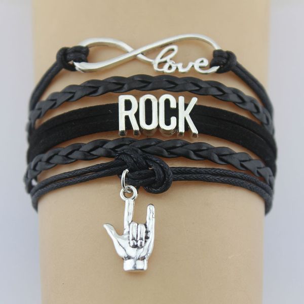 infinity love rock love charm bracelets hand leather wrap black bracelets & bangles gifts for women & men jewelry, Golden;silver
infinity love rock love charm bracelets hand leather wrap black bracelets & bangles gifts for women & men jewelry, Golden;silver