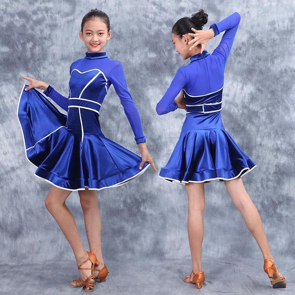 stage wear girls latin dance dress competition standard lace long sleeve dancing ballroom kids practice clothes dqs38451, Black;red
stage wear girls latin dance dress competition standard lace long sleeve dancing ballroom kids practice clothes dqs38451, Black;red