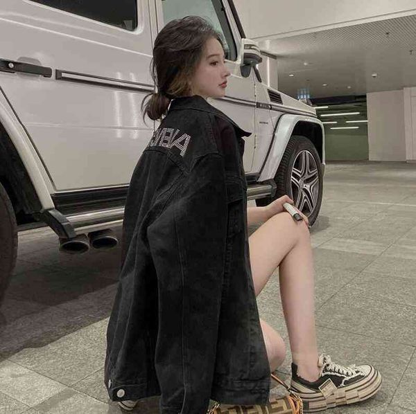 Women's Jackets Spring in ss21 Paris, heavy industry drill black denim jacket, casual couples trend street dance 7GVZ, Black;brown
Women's Jackets Spring in ss21 Paris, heavy industry drill black denim jacket, casual couples trend street dance 7GVZ, Black;brown