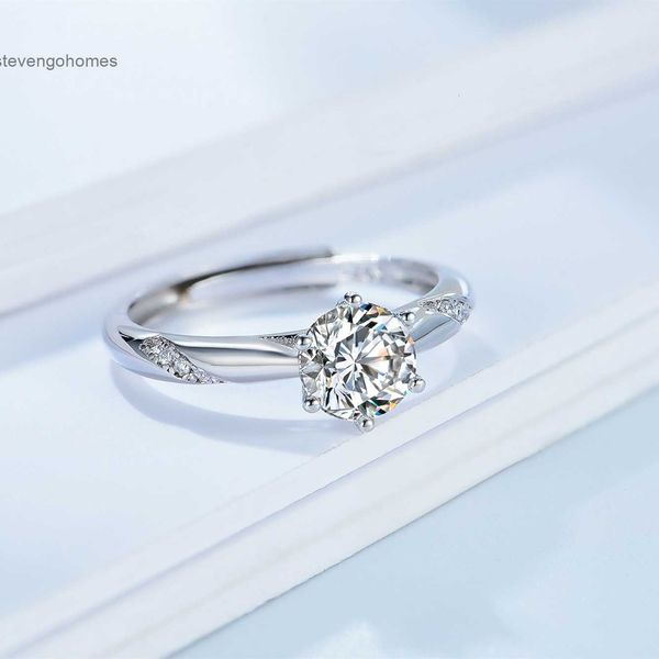 classic s925 pure jewelry silver moissanite ring fashion design straight
