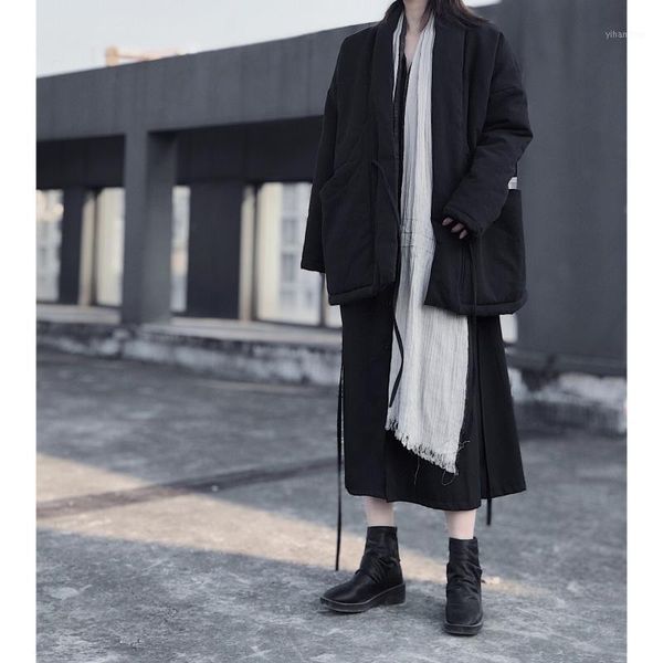 dark yoji yamamoto dark wind thickened japanese kimono big pockets bandage coat jacket women winter1, Black
dark yoji yamamoto dark wind thickened japanese kimono big pockets bandage coat jacket women winter1, Black