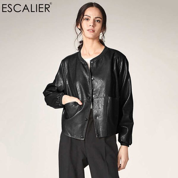 escalier autumn leather jacket women casual long sleeve button slim basic jackets fashion pu leather bomber coat femininas y190826, Black;brown
escalier autumn leather jacket women casual long sleeve button slim basic jackets fashion pu leather bomber coat femininas y190826, Black;brown