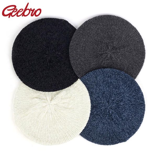 berets geebro women's plain classic chenille casual knitted breathable beret thin acrylic for women ladies warm hat, Blue;gray
berets geebro women's plain classic chenille casual knitted breathable beret thin acrylic for women ladies warm hat, Blue;gray