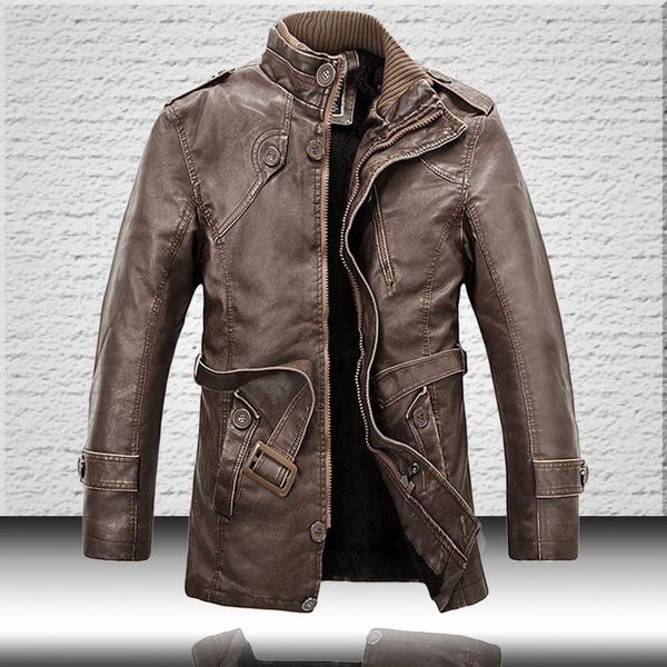 men's fur & faux leather jacket men winter fleece motorcycle pu jackets stand-collar slim-fit retro warm windbreaker, Black
men's fur & faux leather jacket men winter fleece motorcycle pu jackets stand-collar slim-fit retro warm windbreaker, Black