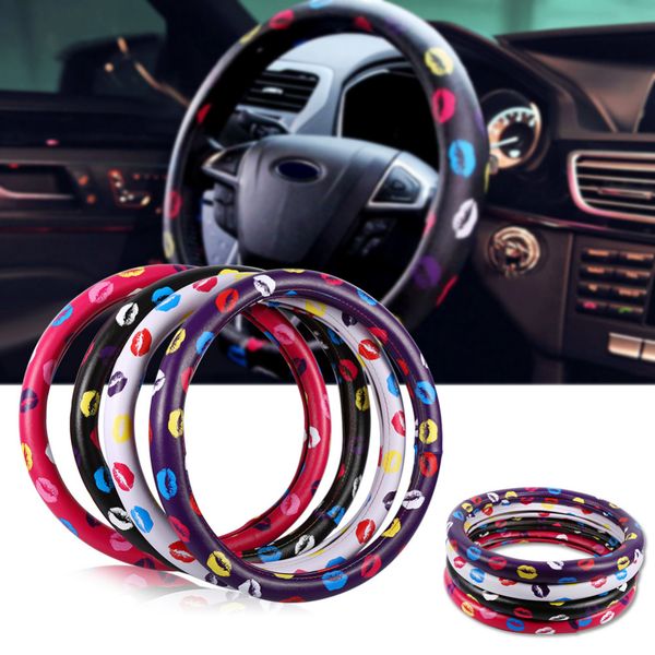 38cm/15'' imitation pu leather car steering cover lovely lip pattern case protector stylingrose red / black / white purple
38cm/15'' imitation pu leather car steering cover lovely lip pattern case protector stylingrose red / black / white purple