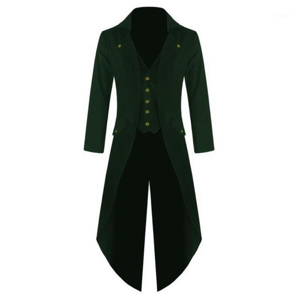 2020 men medieval renaissance jacket cosplay costume solid color long tuxedo uniform coat, Tan;black
2020 men medieval renaissance jacket cosplay costume solid color long tuxedo uniform coat, Tan;black