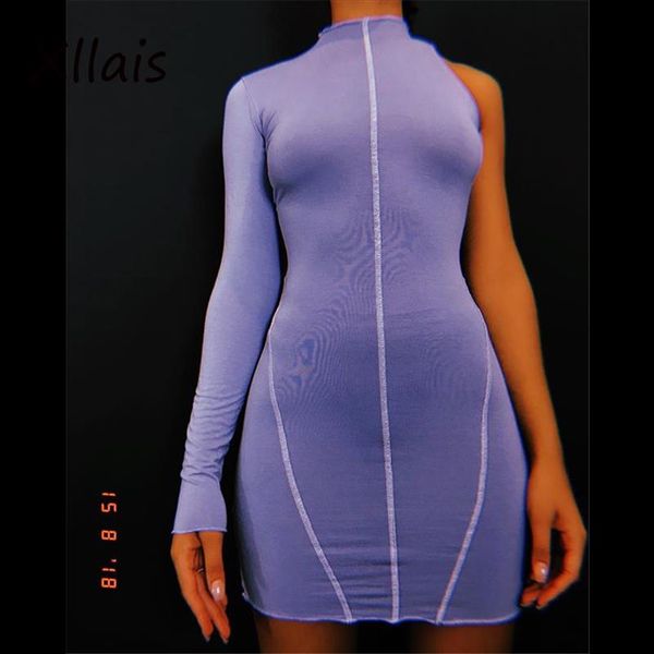 summer women one shoulder dress long sleeve patchwork stretchy clothes purple fitness vestidos ladies streetwear, Black;gray
summer women one shoulder dress long sleeve patchwork stretchy clothes purple fitness vestidos ladies streetwear, Black;gray