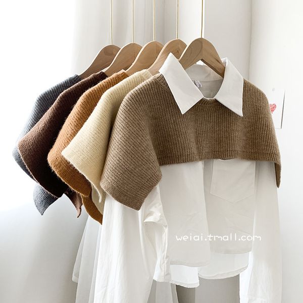 fake collar shoulder shawl women's autumn and winter korean multi-functional knitted woolen neck with decorative sweater, Blue;gray
fake collar shoulder shawl women's autumn and winter korean multi-functional knitted woolen neck with decorative sweater, Blue;gray