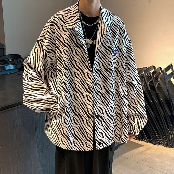 2021 of spring and autumn retro-harajuku zebra street fashion loose male long sleeve fxkt k9w5, White;black
2021 of spring and autumn retro-harajuku zebra street fashion loose male long sleeve fxkt k9w5, White;black