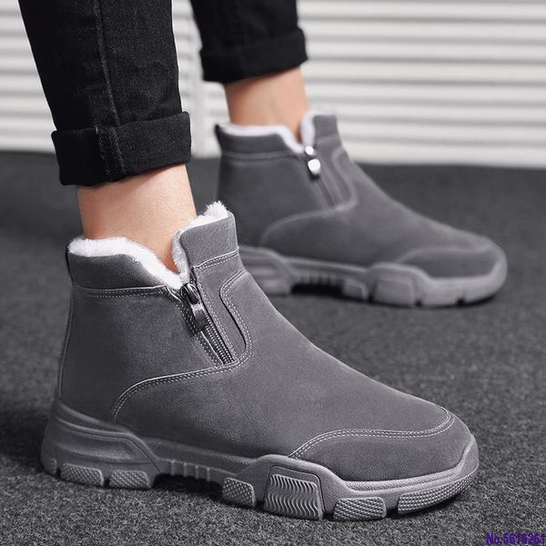 sonw boots man winter ankle shoes classic suede boots for male warm plush zipper elegant, Black
sonw boots man winter ankle shoes classic suede boots for male warm plush zipper elegant, Black