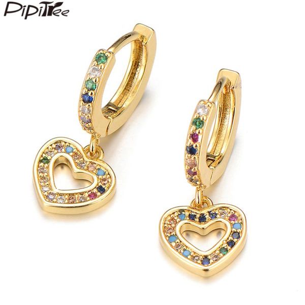 pipitree copper cubic zirconia heart earrings bridal wedding loop hoop earrings for women ladies jewelry pendientes de mujer, Golden;silver
pipitree copper cubic zirconia heart earrings bridal wedding loop hoop earrings for women ladies jewelry pendientes de mujer, Golden;silver