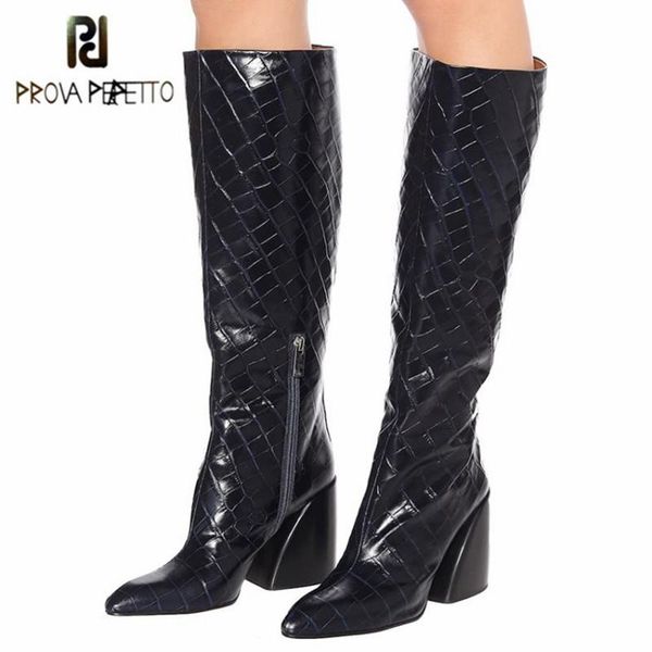 prova perfetto новизна rider boots женщины толстый bottom остроконечные toe крокодил печати side zipper boots на высоких каблуках feminina, Black
prova perfetto новизна rider boots женщины толстый bottom остроконечные toe крокодил печати side zipper boots на высоких каблуках feminina, Black