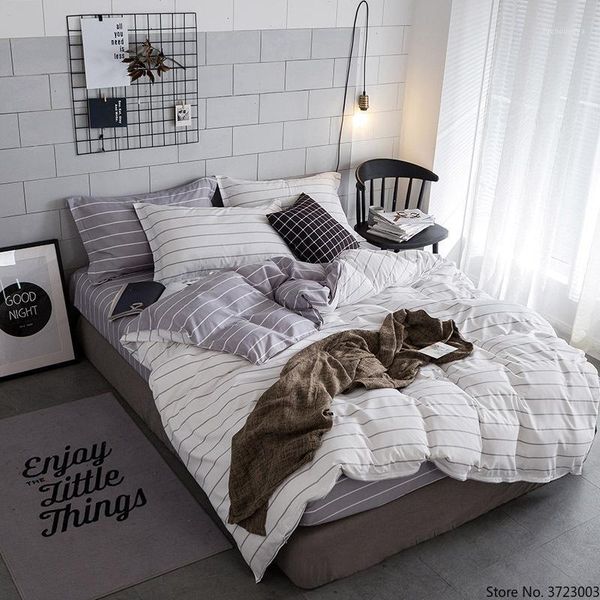stripes bedding set white bed linens duvet cover set quile cover and pillowcases king1
stripes bedding set white bed linens duvet cover set quile cover and pillowcases king1
