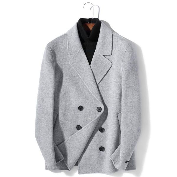 men's wool & blends double male short suit is brought the double-breasted trench coat in england woolen cloth cultivate morality, Black
men's wool & blends double male short suit is brought the double-breasted trench coat in england woolen cloth cultivate morality, Black