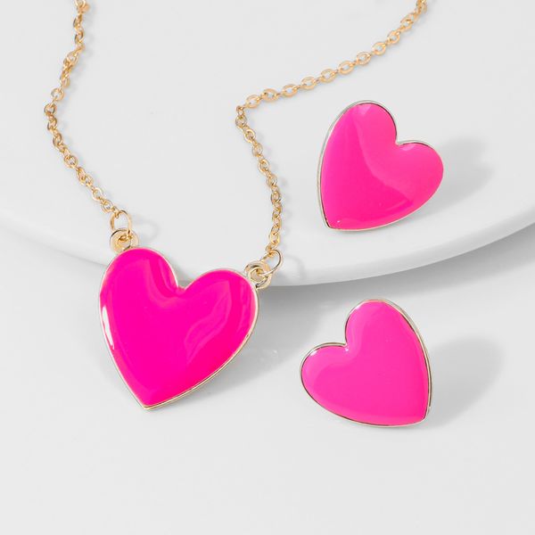 2019 new accessories yida original design necklace set alloy oil drop multi-color heart-shaped necklace factory direct sales, Golden
2019 new accessories yida original design necklace set alloy oil drop multi-color heart-shaped necklace factory direct sales, Golden