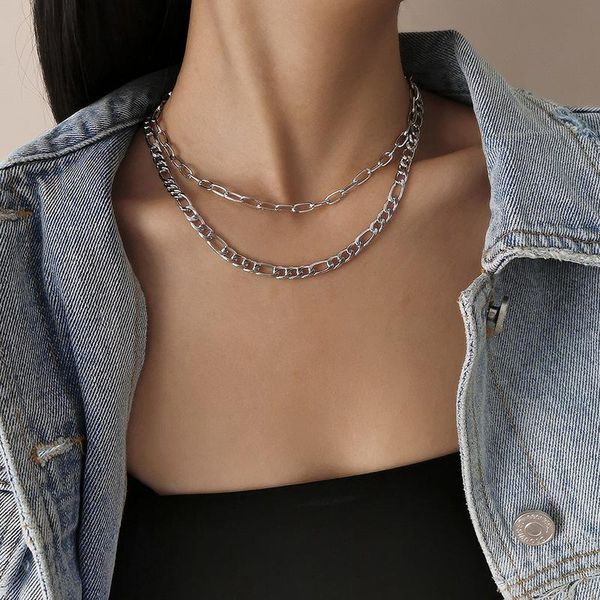 chokers lovoacc minimalist hollow cuban chain necklaces for women gold color alloy double layered wide curb link necklace gift, Golden;silver
chokers lovoacc minimalist hollow cuban chain necklaces for women gold color alloy double layered wide curb link necklace gift, Golden;silver