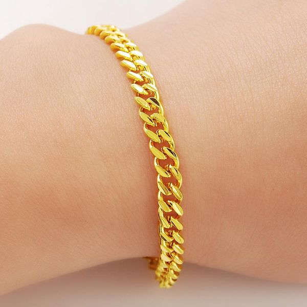 new pure gold color cable chain bracelets for women girls,fashion 24k gold gp 4mm wide bracelet 16cm / 19cm long, Black
new pure gold color cable chain bracelets for women girls,fashion 24k gold gp 4mm wide bracelet 16cm / 19cm long, Black
