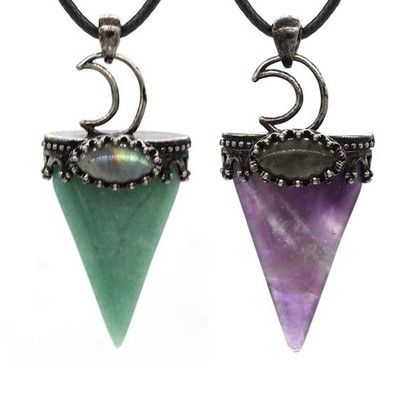 jln vintage style crown moon triangle stone pendant antique silver semi-precious stones oval labradorite bead with leather chain necklace fo
jln vintage style crown moon triangle stone pendant antique silver semi-precious stones oval labradorite bead with leather chain necklace fo