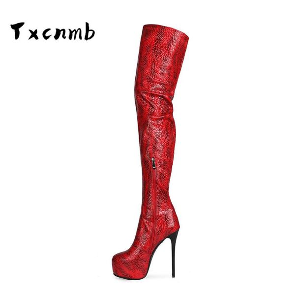 txcnmb 2020 big size 34-45 women boots extremeplatform high heels ladies shoes winter over the knee boots genuine leather, Black
txcnmb 2020 big size 34-45 women boots extremeplatform high heels ladies shoes winter over the knee boots genuine leather, Black